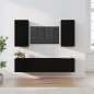 vidaXL 5-tlg. TV-Schrank-Set Schwarz Holzwerkstoff vidaXL 5-tlg. TV-Schrank-Set Schwarz Holzwerkstoff