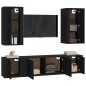vidaXL 5-tlg. TV-Schrank-Set Schwarz Holzwerkstoff vidaXL 5-tlg. TV-Schrank-Set Schwarz Holzwerkstoff
