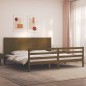 vidaXL Massivholzbett mit Kopfteil Honigbraun 200x200 cm vidaXL Massivholzbett mit Kopfteil Honigbraun 200x200 cm