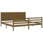 vidaXL Massivholzbett mit Kopfteil Honigbraun 200x200 cm vidaXL Massivholzbett mit Kopfteil Honigbraun 200x200 cm
