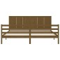vidaXL Massivholzbett mit Kopfteil Honigbraun 200x200 cm vidaXL Massivholzbett mit Kopfteil Honigbraun 200x200 cm