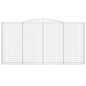 vidaXL Gabionen mit Hochbogen 3 Stk. 400x30x200/220cm Verzinktes Eisen vidaXL Gabionen mit Hochbogen 3 Stk. 400x30x200/220cm Verzinktes Eisen