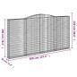 vidaXL Gabionen mit Hochbogen 3 Stk. 400x30x200/220cm Verzinktes Eisen vidaXL Gabionen mit Hochbogen 3 Stk. 400x30x200/220cm Verzinktes Eisen