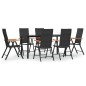 vidaXL 7-tlg. Garten-Essgruppe Schwarz und Braun Poly Rattan vidaXL 7-tlg. Garten-Essgruppe Schwarz und Braun Poly Rattan