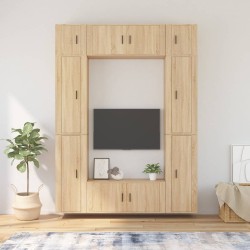 vidaXL 8-tlg. TV-Schrank-Set Sonoma-Eiche Holzwerkstoff
