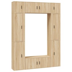 vidaXL 8-tlg. TV-Schrank-Set Sonoma-Eiche Holzwerkstoff