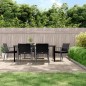 vidaXL 7-tlg. Garten-Essgruppe mit Kissen Poly Rattan und Stahl vidaXL 7-tlg. Garten-Essgruppe mit Kissen Poly Rattan und Stahl