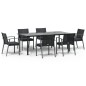 vidaXL 7-tlg. Garten-Essgruppe mit Kissen Poly Rattan und Stahl vidaXL 7-tlg. Garten-Essgruppe mit Kissen Poly Rattan und Stahl