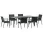 vidaXL 7-tlg. Garten-Essgruppe mit Kissen Poly Rattan und Stahl vidaXL 7-tlg. Garten-Essgruppe mit Kissen Poly Rattan und Stahl