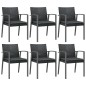 vidaXL 7-tlg. Garten-Essgruppe mit Kissen Poly Rattan und Stahl vidaXL 7-tlg. Garten-Essgruppe mit Kissen Poly Rattan und Stahl