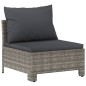 vidaXL 9-tlg. Garten-Lounge-Set mit Kissen Grau Poly Rattan vidaXL 9-tlg. Garten-Lounge-Set mit Kissen Grau Poly Rattan