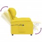 vidaXL Massagesessel Elektrisch Hellgelb Stoff vidaXL Massagesessel Elektrisch Hellgelb Stoff