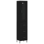 vidaXL Highboard Schwarz 34,5x34x180 cm Holzwerkstoff vidaXL Highboard Schwarz 34,5x34x180 cm Holzwerkstoff