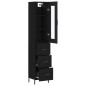 vidaXL Highboard Schwarz 34,5x34x180 cm Holzwerkstoff vidaXL Highboard Schwarz 34,5x34x180 cm Holzwerkstoff