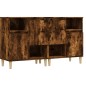 vidaXL Sideboards 2 Stk. Räuchereiche 60x35x70 cm Holzwerkstoff vidaXL Sideboards 2 Stk. Räuchereiche 60x35x70 cm Holzwerkstoff