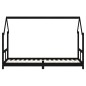 Kinderbett Schwarz 80x200 cm Massivholz Kiefer Kinderbett Schwarz 80x200 cm Massivholz Kiefer