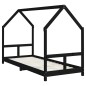 Kinderbett Schwarz 80x200 cm Massivholz Kiefer Kinderbett Schwarz 80x200 cm Massivholz Kiefer