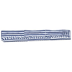 vidaXL Palettenkissen 7-tlg. Blau & Weiß Gestreift Stoff