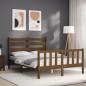 vidaXL Massivholzbett mit Kopfteil Honigbraun 140x200 cm vidaXL Massivholzbett mit Kopfteil Honigbraun 140x200 cm