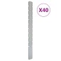 vidaXL Zaunpfosten 40 Stk. Silbern 260 cm Verzinkter Stahl vidaXL Zaunpfosten 40 Stk. Silbern 260 cm Verzinkter Stahl