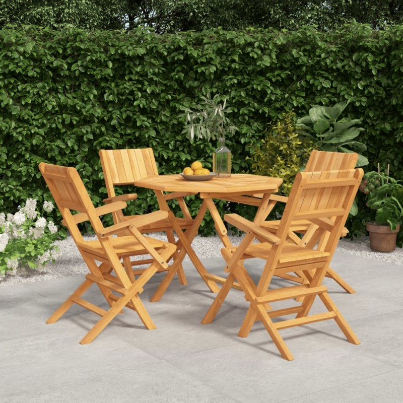 vidaXL 5-tlg. Garten-Essgruppe Massivholz Teak vidaXL 5-tlg. Garten-Essgruppe Massivholz Teak