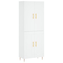 Highboard Weiß 69,5x34x180 cm Holzwerkstoff