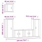 vidaXL 5-tlg. TV-Schrank-Set Schwarz Holzwerkstoff vidaXL 5-tlg. TV-Schrank-Set Schwarz Holzwerkstoff