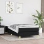vidaXL Boxspringbett mit Matratze Schwarz 100x200 cm Stoff vidaXL Boxspringbett mit Matratze Schwarz 100x200 cm Stoff