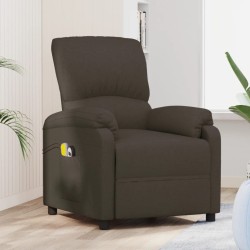 vidaXL Massagesessel Elektrisch Dunkelbraun Stoff