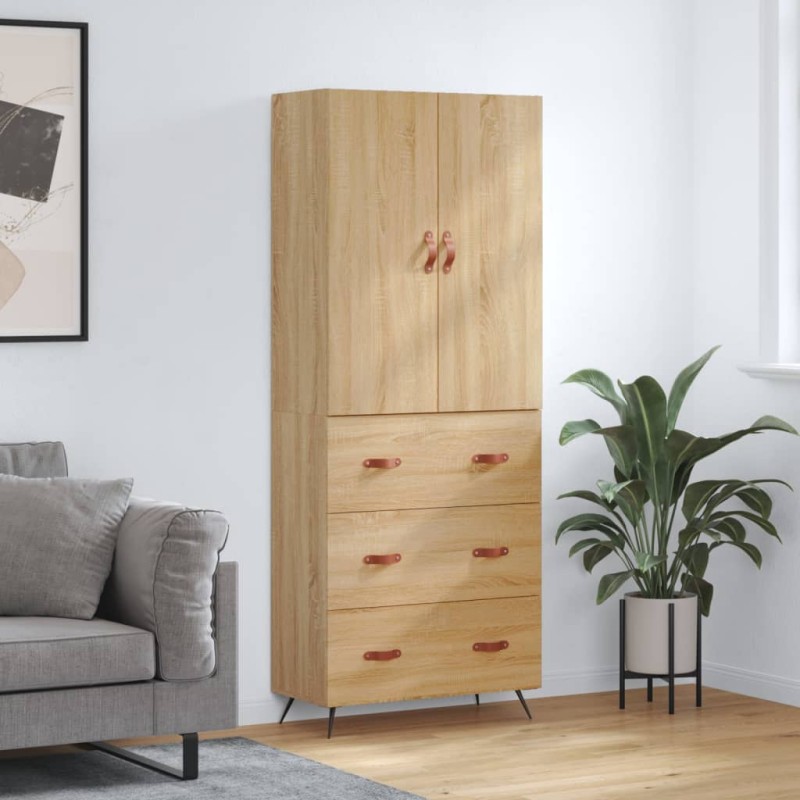 vidaXL Highboard Sonoma-Eiche 69,5x34x180 cm Holzwerkstoff vidaXL Highboard Sonoma-Eiche 69,5x34x180 cm Holzwerkstoff