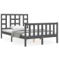vidaXL Massivholzbett mit Kopfteil Grau 120x200 cm vidaXL Massivholzbett mit Kopfteil Grau 120x200 cm