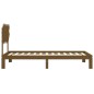 vidaXL Massivholzbett mit Kopfteil Honigbraun 100x200 cm vidaXL Massivholzbett mit Kopfteil Honigbraun 100x200 cm