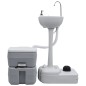 vidaXL Tragbare Campingtoilette mit Waschbecken und Wasserbehälter