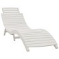 vidaXL Sonnenliegen 2 Stk. mit Tisch Weiß Massivholz Akazie vidaXL Sonnenliegen 2 Stk. mit Tisch Weiß Massivholz Akazie