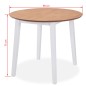 vidaXL Essgruppe 3-tlg. MDF und Gummibaumholz Weiß vidaXL Essgruppe 3-tlg. MDF und Gummibaumholz Weiß