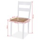 vidaXL Essgruppe 3-tlg. MDF und Gummibaumholz Weiß vidaXL Essgruppe 3-tlg. MDF und Gummibaumholz Weiß