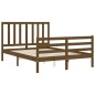 vidaXL Massivholzbett mit Kopfteil Honigbraun 120x200 cm vidaXL Massivholzbett mit Kopfteil Honigbraun 120x200 cm