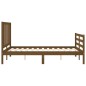 vidaXL Massivholzbett mit Kopfteil Honigbraun 120x200 cm vidaXL Massivholzbett mit Kopfteil Honigbraun 120x200 cm
