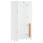 Highboard Weiß 69,5x34x180 cm Holzwerkstoff Highboard Weiß 69,5x34x180 cm Holzwerkstoff