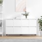 vidaXL Sideboards 2 Stk. Weiß Holzwerkstoff vidaXL Sideboards 2 Stk. Weiß Holzwerkstoff