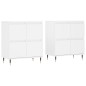 vidaXL Sideboards 2 Stk. Weiß Holzwerkstoff vidaXL Sideboards 2 Stk. Weiß Holzwerkstoff