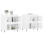 vidaXL Sideboards 2 Stk. Weiß Holzwerkstoff vidaXL Sideboards 2 Stk. Weiß Holzwerkstoff