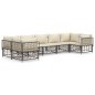 vidaXL 7-tlg. Garten-Lounge-Set mit Kissen Anthrazit Poly Rattan vidaXL 7-tlg. Garten-Lounge-Set mit Kissen Anthrazit Poly Rattan