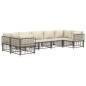 vidaXL 7-tlg. Garten-Lounge-Set mit Kissen Anthrazit Poly Rattan vidaXL 7-tlg. Garten-Lounge-Set mit Kissen Anthrazit Poly Rattan