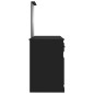 vidaXL Schminktisch mit Spiegel Schwarz 130x50x132,5 cm vidaXL Schminktisch mit Spiegel Schwarz 130x50x132,5 cm