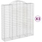 vidaXL Gabionen mit Hochbogen 3 Stk. 200x50x200/220cm Verzinktes Eisen vidaXL Gabionen mit Hochbogen 3 Stk. 200x50x200/220cm Verzinktes Eisen