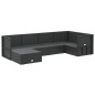 vidaXL 6-tlg. Garten-Lounge-Set mit Kissen Schwarz Poly Rattan vidaXL 6-tlg. Garten-Lounge-Set mit Kissen Schwarz Poly Rattan