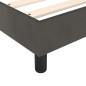vidaXL Boxspringbett mit Matratze Dunkelgrau 100x200 cm Samt vidaXL Boxspringbett mit Matratze Dunkelgrau 100x200 cm Samt