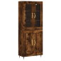 vidaXL Highboard Räuchereiche 69,5x34x180 cm Holzwerkstoff vidaXL Highboard Räuchereiche 69,5x34x180 cm Holzwerkstoff