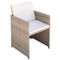 vidaXL Gartenstühle 2 Stk. mit Polstern und Kissen Poly Rattan Beige vidaXL Gartenstühle 2 Stk. mit Polstern und Kissen Poly Rattan Beige